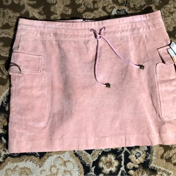 Wilsons Leather Pink Suede Skirt - Picture 1 of 5